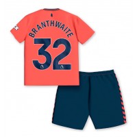 Camiseta Everton Jarrad Branthwaite #32 Segunda Equipación Replica 2023-24 para niños mangas cortas (+ Pantalones cortos)
